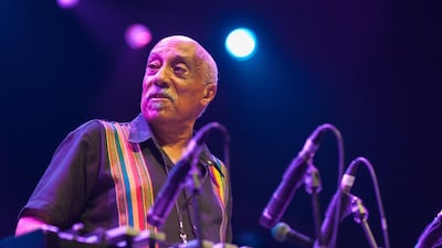 Mulatu Astatke performs at the Royal Festival Hall in London last year. Edu Hawkins / Redferns via Getty Images