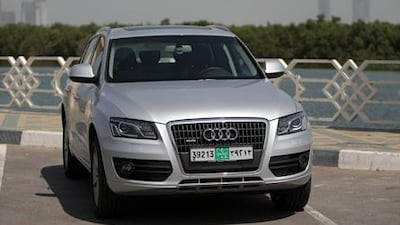 The Q5's big Audi grille is flanked by LED-surrounded headlights that dip automatically.
