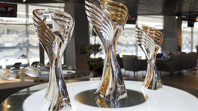 The shimmering new falcon-inspired prizes on offer at the showpiece Abu Dhabi Grand Prix