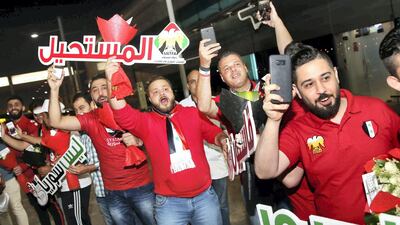 Syria fans were happy to see the players.