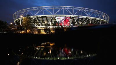A general view outside the London Olympic Stadium on Wednesday during the France v Romania Rugby World Cup match. Paul Gilham / Getty Images