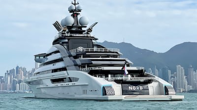 The 465-foot superyacht "Nord", reportedly owned by sanctioned Russian oligarch Alexei Mordashov is seen in Hong Kong, China, October 20, 2022. REUTERS / Donny Kwok