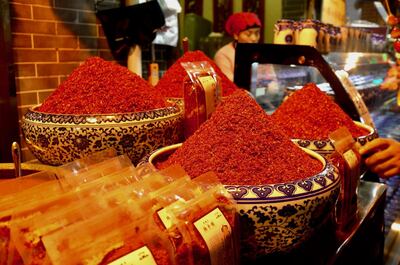 Chili pepper for sale in the night market in the Muslim quarter of Xian. Courtesy James Langton