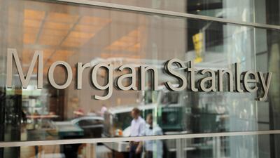 The Morgan Stanley building in New York. It was first major US-headquartered bank to commit to net-zero financed emissions by 2050. Reuters