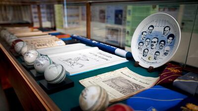 Dubai, United Arab The cricket treasury now fills a spacious 371-square-metre gallery in the compound of Mr Bhatia's Jumeirah residence.
