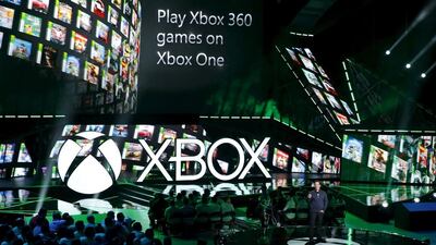 Phil Spencer, head of Xbox, announces backwards compatibility, which will let gamers play Xbox 360 games on the new Xbox One console, at the Electronic Entertainment Expo in Los Angeles. Lucy Nicholson / Reuters