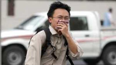 People with respiratory problems are advised to stay indoors during sandstorms.