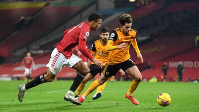 Rayan Ait-Nouri, 5 - The wing-back had the sprawling de Gea at full stretch to keep out his drilled effort across the face of goal, but he unforgivably allowed Rashford to find the inside and his deflected strike finally breached the visiting defence. PA