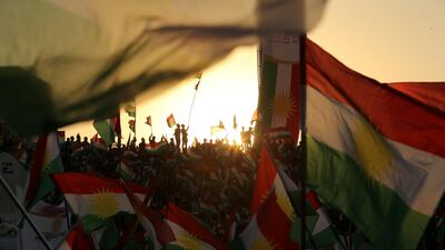 Kurds in Erbil show their support for the upcoming September 25th independence referendum. Ahmed Jadallah / Reuters