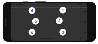 The built-in braille keyboard that Google unveiled last week.