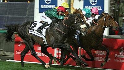 Spanish Moon, right, is all set for a return on Dubai World Cup night on March 27.