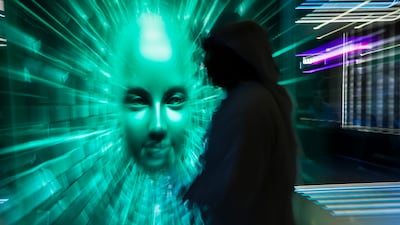 A display at Gitex Global in Dubai. AI needs to have access to the right data to produce the required results, say experts. Victor Besa / The National