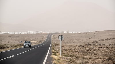 A car drives along Arrecife, in Lanzarote, Canary Islands, Spain, on February 23, 2020. EPA