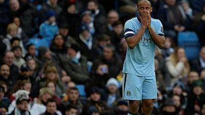 Manchester City's Vincent Kompany believes with Manchester United’s dominance fading in the past two seasons, Chelsea have emerged as City’s main title rivals. EPA/NIGEL RODDIS