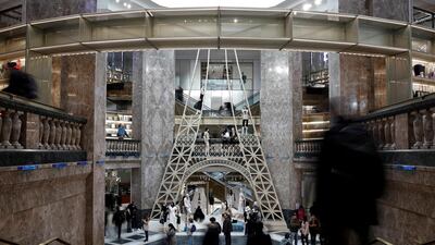 AChanel luxury corner sales stand sits on the ground floor of the Galeries Lafayette department store on the Champs-Elysees avenue in Paris before the outbreak of the Covid-19 pandemic, which chief executive Nicolas Houze says has kept both French shoppers and tourists at bay. Reuters