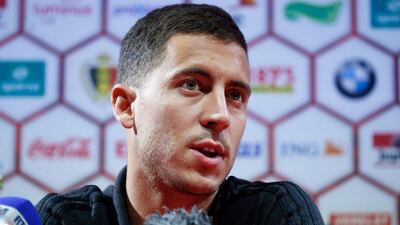 Belgium's Eden Hazard gives a press conference in Tubize, on June 4, 2017, on the eve of a friendly football match between Belgium and Czech Republic. Bruno Fahy / AFP