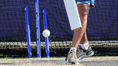 India captain Rohit Sharma bats during a practice session. AFP