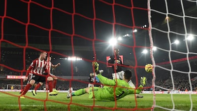 John Fleck scores Sheffield United's first goal. Getty