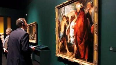 The Good Samaritan by the Belgian artist Jacob Jordaens at the Birth of a Museum exhibition at Manarat Al Saadiyat. Reuters