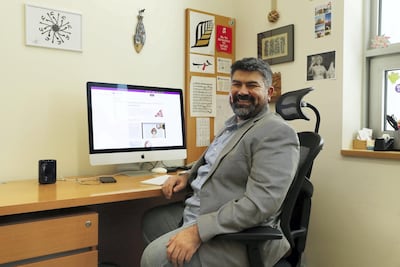 Nizar Habash, the programme head of computer science at NYUAD, heads a lab that makes everyday Arabic understandable to machines. Pawan Singh / The National