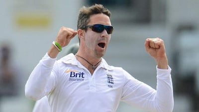 Kevin Pietersen celebrates after dismissing South Africa skipper Graeme Smith during the second test at Headingley.