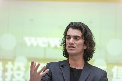 Adam Neumann, 40, may follow in the footsteps of Travis Kalanick, the co-founder of Uber Technologies, who was forced to step down from his start-up. Getty Images