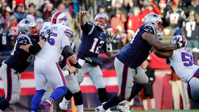 New England Patriots quarterback Tom Brady throws a pass during his side's win over Buffalo Bills on Sunday. Winslow Townson-USA Today Sports