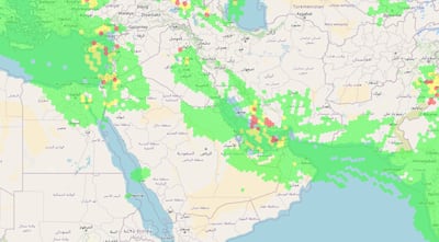 Incorrect GPS locations and automatic switches to Iran's time zone have plagued people in the Middle East. Photo: GPSJam.org