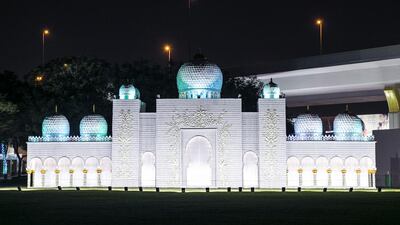 A porcelain Grand Sheikh Zayed Mosque has also been built from more than 90,000 re-used porcelain cups, plates and spoons. Reem Mohammed / The National
