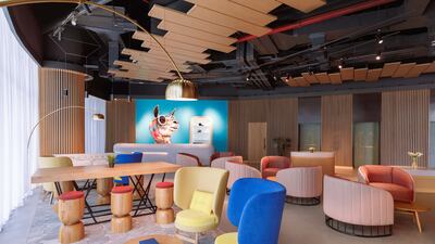 The hotel lobby opts for quirky 'lifestyle' decor