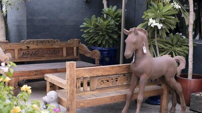 A collection of outdoor furniture is also available at the newly opened Dubai Garden Center in Jumeira 1. Reem Mohammed / The National