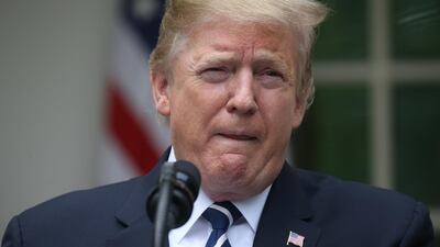 US President Donald Trump speaks about the investigation by Special Counsel Robert Mueller in the Rose Garden at the White House in Washington, US, May 22, 2019. Reuters