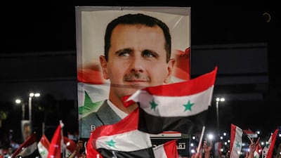 President Bashar Al Assad won Wednesday's presidential elections with 95.1 per cent of the vote. AFP