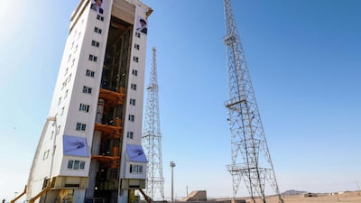 The rocket was carrying the Zafar communications satellite. EPA