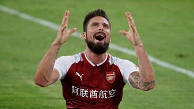 Arsenal's Olivier Giroud shows his frustration. Damier Sagolj / reuters