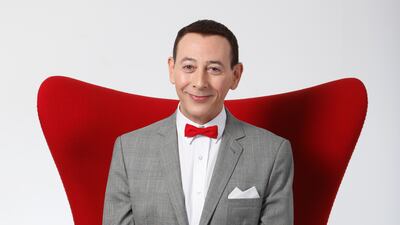 Actor Paul Reubens portraying Pee-wee Herman poses for a portrait while promoting his show. AP