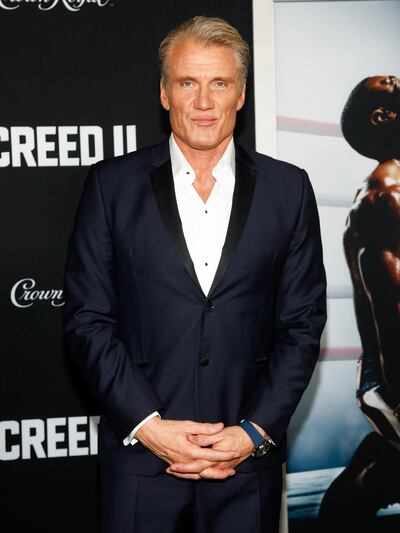 Dolph Lundgren reprises his role as Russian villain Ivan Drago. Andy Kropa / Invision / AP