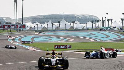 GP2 cars will be in action at Yas Marina Circuit for the GP2 Final race on Sunday.