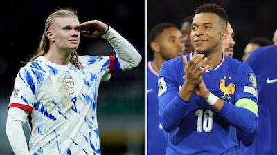 Norway's Erling Haaland and Kylian Mbappe of France. Photos: Getty Images