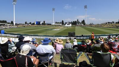 Fans watching the match at Mount Maunganui. Reuters