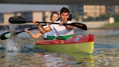 Georgina and Fraser Hallatt at Jumeirah Bay, Dubai