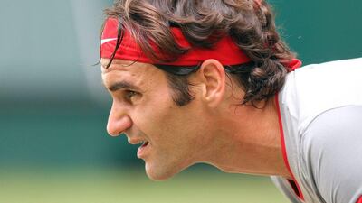 Roger Federer shown during his win in the ATP Gerry Weber Open final on Sunday in Halle, Germany. Oliver Krato / EPA / June 15, 2014