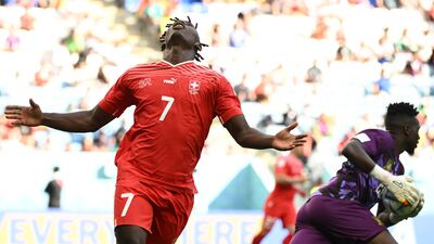 Switzerland' Breel Embolo after missing a chance. AFP