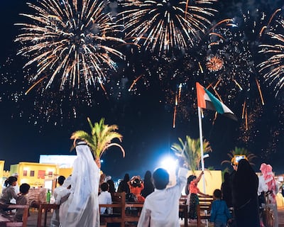 Fireworks at Sheikh Zayed Heritage Festival in Al Wathba, Abu Dhabi. Courtesy Sheikh Zayed Heritage Festival