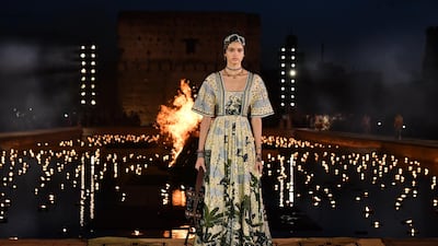 A model walks the runway during the Christian Dior Cruise 2020 show. Getty Images