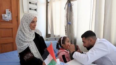 The UAE opened the Emirates Medical City on Sunday to serve Palestinians in Khan Younis. Photo: Wam