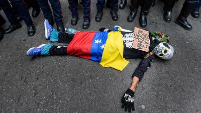 Venezuelan University students protest against the government of president Nicolas Maduro in Caracas on November 10, 2016. Federico Parra / Agence France-Presse