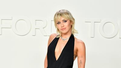 Miley Cyrus attends the Tom Ford show during New York Fashion Week on February 7, 2020, in Los Angeles. AFP
