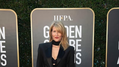 Laura Dern, in Givenchy, attends the 78th annual Golden Globe Awards in Beverly Hills, California, on February 28, 2021. EPA