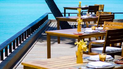 Breakfast is al a carte and buffet style in the Reethi Rah restaurant, served up with a stunning view. Courtesy One&Only Reethi Rah